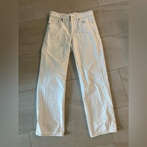 H&M White Wide Leg Pants High-Rise